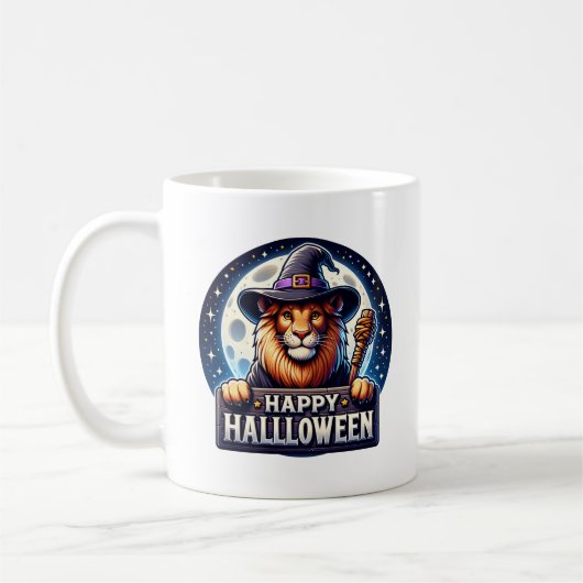 Happy Halloween Lion Coffee Mug, Animal Gift Kaffeetasse (Links)