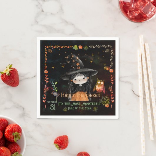 Happy Halloween Little Hexe Serviette (Beispiel)