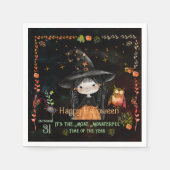 Happy Halloween Little Hexe Serviette (Vorderseite)