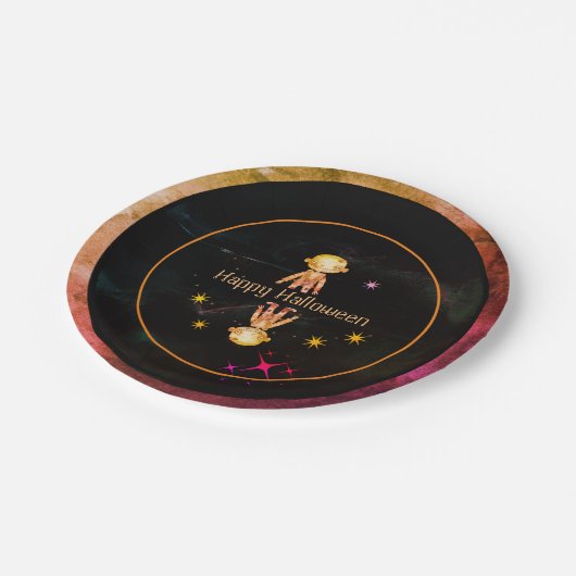 Happy Halloween Little Monster Pappteller (Schrägansicht)