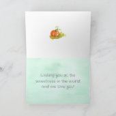 Happy Halloween Little Pumpkin Individuelle Name Karte (Innenseite)