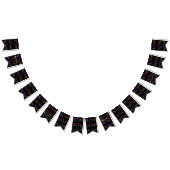 Happy Halloween Lollipops und Candy Black Pattern Wimpelkette (Alle)