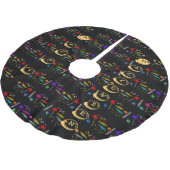 Happy Halloween Lollipops und Candy Pattern Polyester Weihnachtsbaumdecke (Schrägansicht)