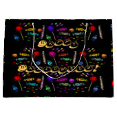 Happy Halloween Lollipops und Candy Pattern, ZSSG Große Geschenktüte (Vorderseite)