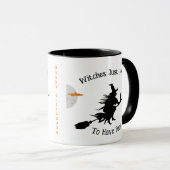 Happy Halloween Lustige Sprüche Hexen Brooms Katze Tasse (VorderseiteRechts)