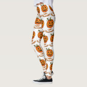 Happy Halloween, lustiges Kürbismuster, Süßmais Leggings (Links)