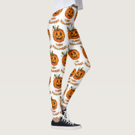 Happy Halloween, lustiges Kürbismuster, Süßmais Leggings