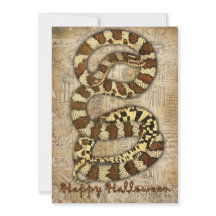 Happy Halloween Macabre Snake Card