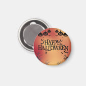 Happy Halloween Magnet Orange (Vorderseite/Rückseite)