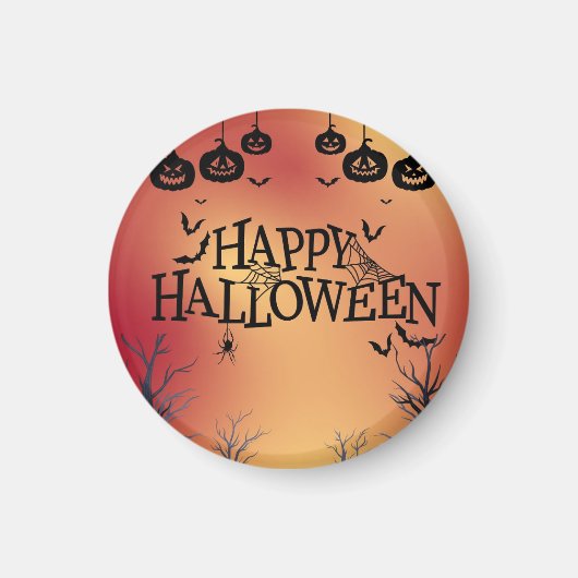 Happy Halloween Magnet Orange (Vorne)