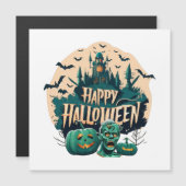 Happy Halloween Magnetkarte (Vorne/Hinten)