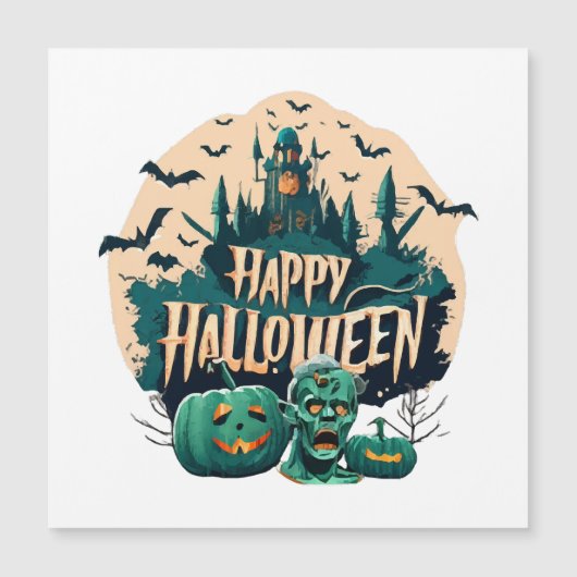 Happy Halloween Magnetkarte (Vorderseite)