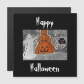 Happy Halloween Magnetkarte (Vorne/Hinten)