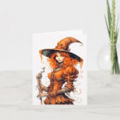 Happy Halloween Majestic Hexenkunst Karte (Vorderseite)