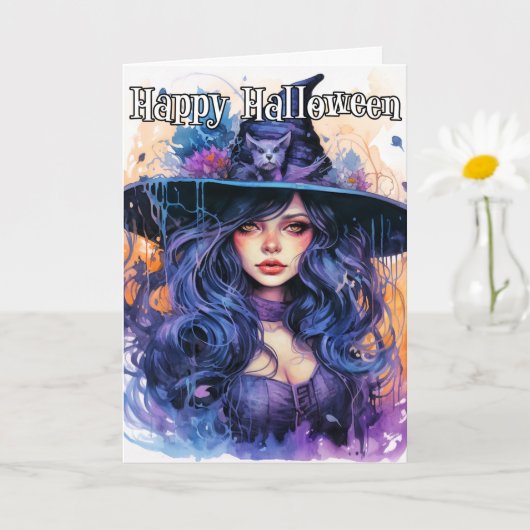 Happy Halloween | Majestic Witz Karte (Kleine Pflanze)
