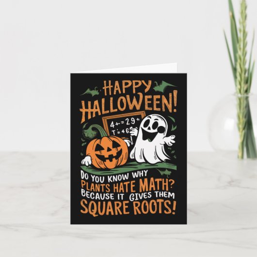 Happy Halloween - Math Teacher Scientist Funny Des Karte (Vorderseite)