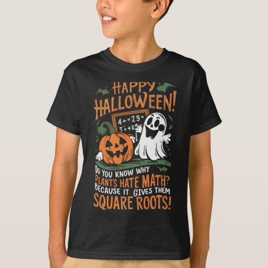 Happy Halloween - Math Teacher Scientist Funny Des T-Shirt (Vorderseite)