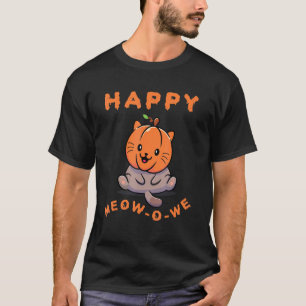 Happy Halloween Meowoween Niedliches Cat Party Kos T-Shirt