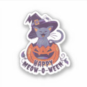 Happy Halloween Meowoween Tank Top Aufkleber (Vorderseite)