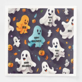 Happy Halloween Mini Ghosts Serviette (Vorderseite)