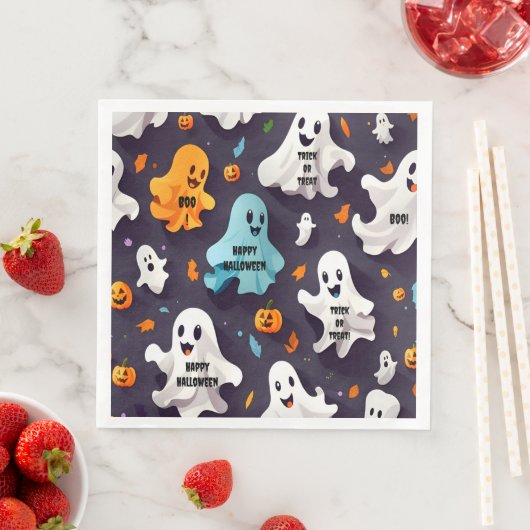 Happy Halloween Mini Ghosts Serviette (Beispiel)
