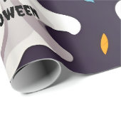 Happy Halloween Mini Ghosts Wrapping Paper Geschenkpapier (Rolleneckpunkt)