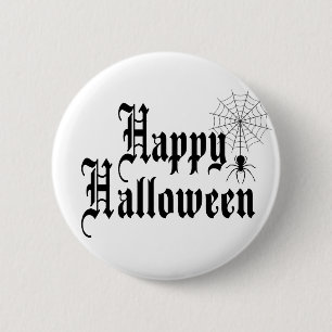 Happy Halloween minimalistische Typografie Button