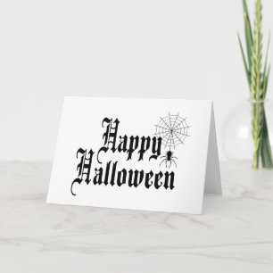 Happy Halloween minimalistische Typografie Karte