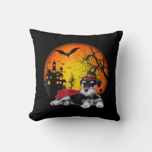 Happy halloween minischnauzer dogs halloween kissen