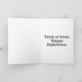 Happy Halloween Mischievous Pumpkin Karte (Innenseite)
