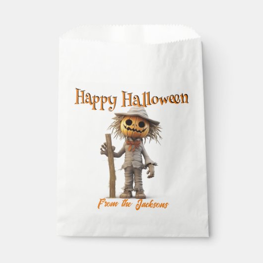 Happy Halloween MIT AUGEN PUMPKIN SCARECROW Geschenktütchen (Vorderseite)