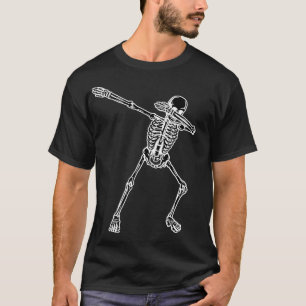 Happy Halloween mit einem Dabbing-Tänzer Skelett 2 T-Shirt