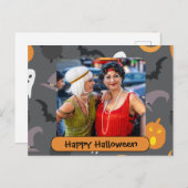 Happy Halloween mit Foto und benutzerdefiniertem T Postkarte (Vorne/Hinten)