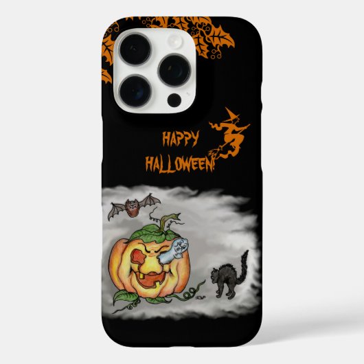 Happy Halloween mit Ghost Cat Bat Pumpkin Case-Mate iPhone Hülle (Rückseite)