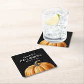 Happy Halloween mit großem Kürbis Rechteckiger Pappuntersetzer (Vor Ort)