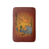 Happy Halloween mit Katzen-Katzen-Hund und Spider Badematte (Vorderseite Vertikal)