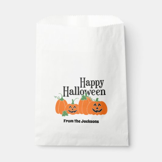 Happy Halloween mit Kürbislaternen Goodie Bags Geschenktütchen (Vorderseite)