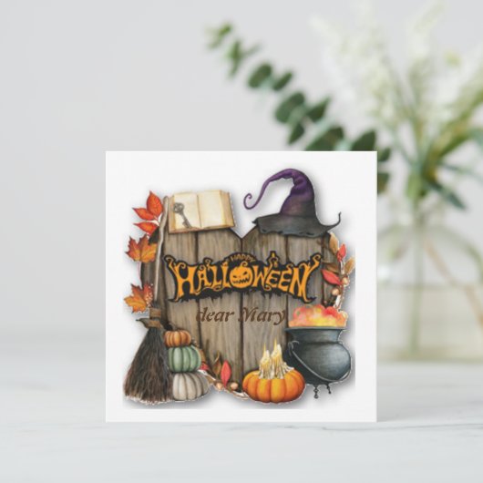 Happy Halloween mit Namen (Stehend Vorderseite)