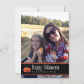Happy Halloween mit Pumpkin | Fotokarte Karte (Vorderseite)