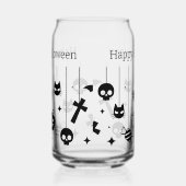 Happy Halloween mit schwarz gespitzten Bildern Dosenglas (Rechts)