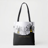 Happy Halloween mit Spooky Trees Tasche (Vorderseite)