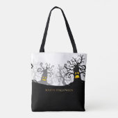 Happy Halloween mit Spooky Trees Tasche (Rückseite)