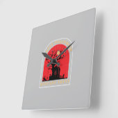 Happy Halloween Mitternacht Party Quadratische Wanduhr (Winkel)