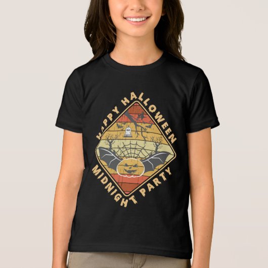 Happy Halloween Mitternacht Party Tri-Blend Shirt (Vorderseite)