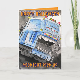 Happy Halloween Mitternacht Pick Up Truck Karte