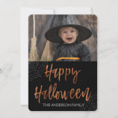 Happy Halloween Modern Halloween Foto Card Karte (Vorderseite)