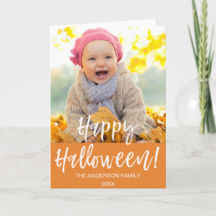 Happy Halloween Modern Halloween Foto Card Karte