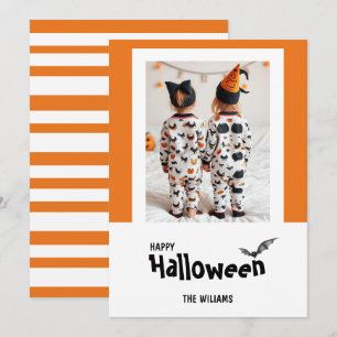 Happy Halloween Modern One Foto Feiertagskarte