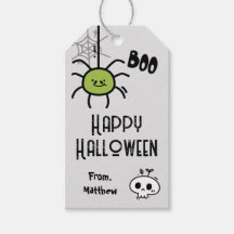 Happy Halloween moderne Geschenketiketten