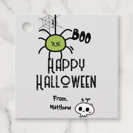 Happy Halloween moderne Geschenksticker Geschenkanhänger (Vorderseite)